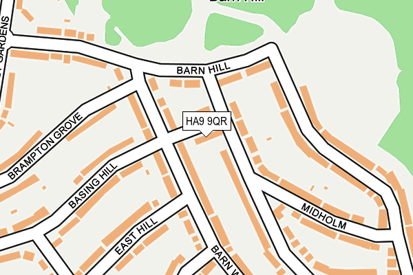 HA9 9QR map - OS OpenMap – Local (Ordnance Survey) HA9 9QR map - OS OpenMap – Local (Ordnance Survey)