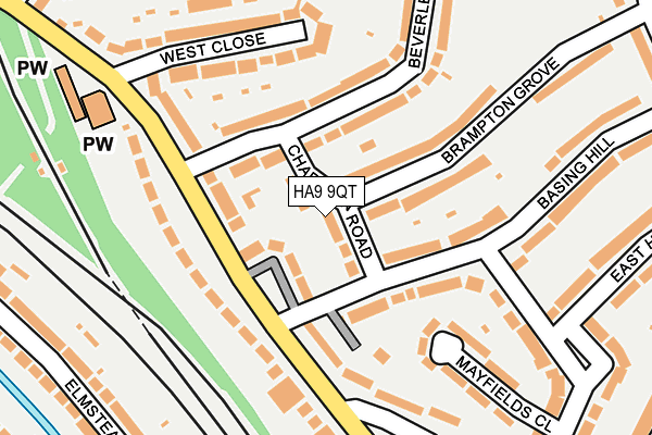 HA9 9QT map - OS OpenMap – Local (Ordnance Survey) HA9 9QT map - OS OpenMap – Local (Ordnance Survey)