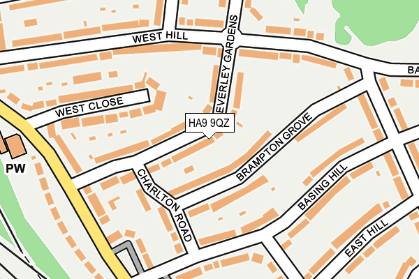 HA9 9QZ map - OS OpenMap – Local (Ordnance Survey) HA9 9QZ map - OS OpenMap – Local (Ordnance Survey)