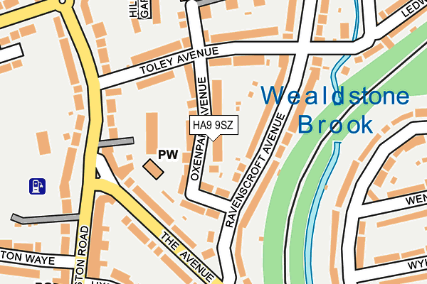HA9 9SZ map - OS OpenMap – Local (Ordnance Survey)