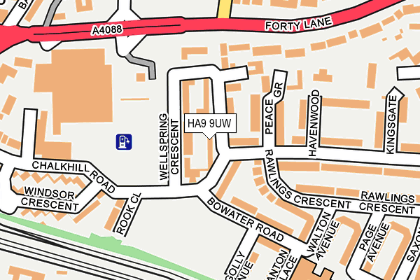 HA9 9UW map - OS OpenMap – Local (Ordnance Survey) HA9 9UW map - OS OpenMap – Local (Ordnance Survey)