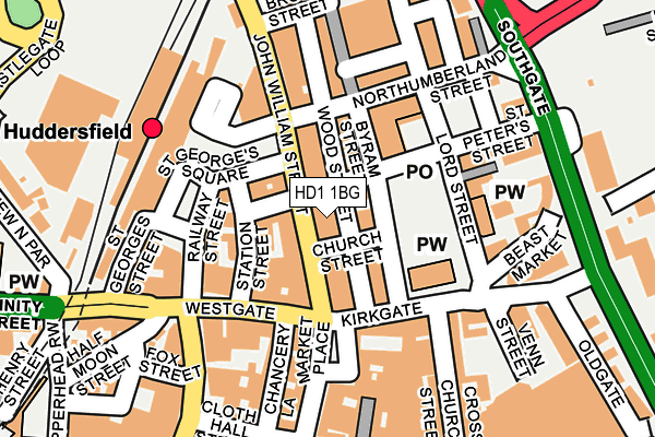 HD1 1BG map - OS OpenMap – Local (Ordnance Survey) HD1 1BG map - OS OpenMap – Local (Ordnance Survey)