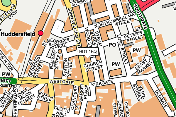 HD1 1BQ map - OS OpenMap – Local (Ordnance Survey) HD1 1BQ map - OS OpenMap – Local (Ordnance Survey)