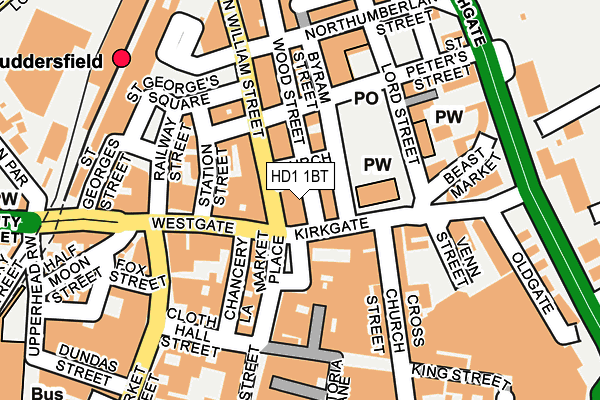 HD1 1BT map - OS OpenMap – Local (Ordnance Survey) HD1 1BT map - OS OpenMap – Local (Ordnance Survey)