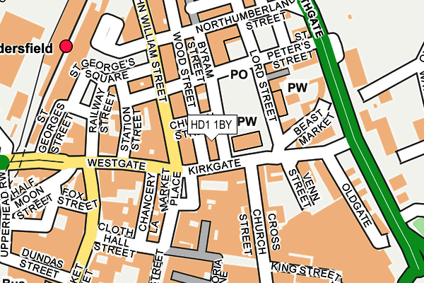 HD1 1BY map - OS OpenMap – Local (Ordnance Survey) HD1 1BY map - OS OpenMap – Local (Ordnance Survey)