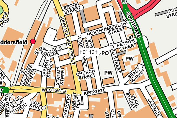 HD1 1DH map - OS OpenMap – Local (Ordnance Survey) HD1 1DH map - OS OpenMap – Local (Ordnance Survey)
