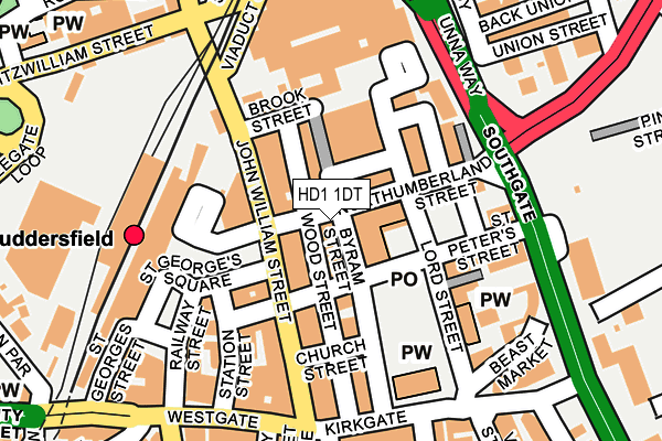 HD1 1DT map - OS OpenMap – Local (Ordnance Survey) HD1 1DT map - OS OpenMap – Local (Ordnance Survey)