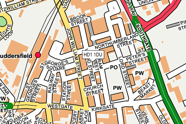HD1 1DU map - OS OpenMap – Local (Ordnance Survey) HD1 1DU map - OS OpenMap – Local (Ordnance Survey)