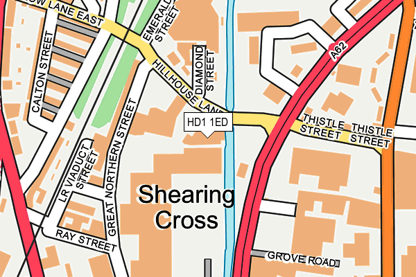 HD1 1ED map - OS OpenMap – Local (Ordnance Survey) HD1 1ED map - OS OpenMap – Local (Ordnance Survey)