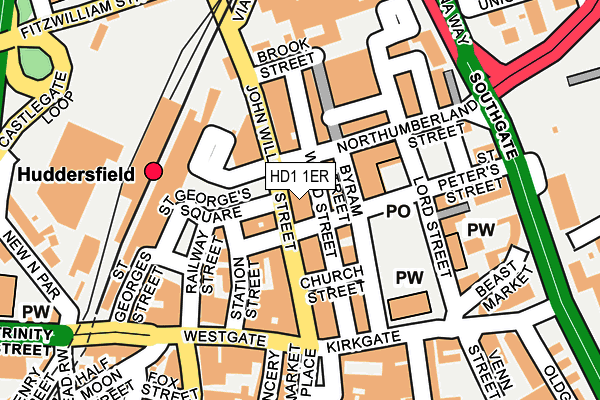 HD1 1ER map - OS OpenMap – Local (Ordnance Survey) HD1 1ER map - OS OpenMap – Local (Ordnance Survey)