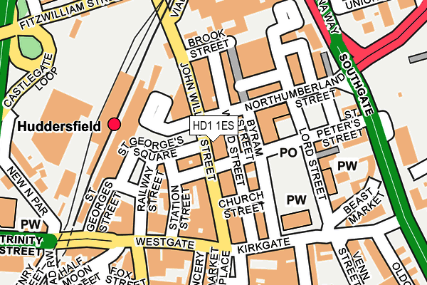 HD1 1ES map - OS OpenMap – Local (Ordnance Survey) HD1 1ES map - OS OpenMap – Local (Ordnance Survey)