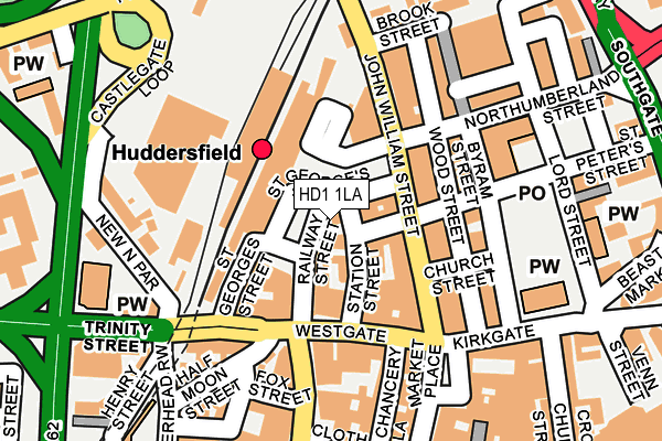 HD1 1LA map - OS OpenMap – Local (Ordnance Survey)