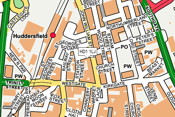 HD1 1LJ map - OS OpenMap – Local (Ordnance Survey) HD1 1LJ map - OS OpenMap – Local (Ordnance Survey)