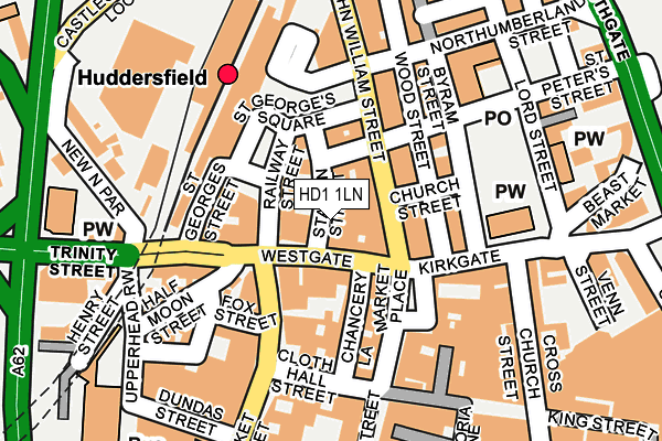 HD1 1LN map - OS OpenMap – Local (Ordnance Survey) HD1 1LN map - OS OpenMap – Local (Ordnance Survey)