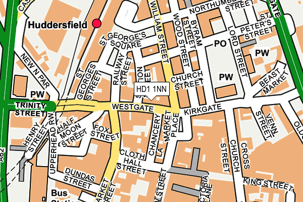 HD1 1NN map - OS OpenMap – Local (Ordnance Survey) HD1 1NN map - OS OpenMap – Local (Ordnance Survey)