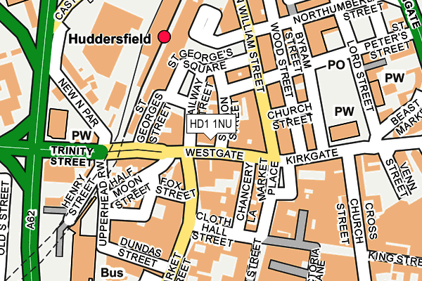 HD1 1NU map - OS OpenMap – Local (Ordnance Survey) HD1 1NU map - OS OpenMap – Local (Ordnance Survey)