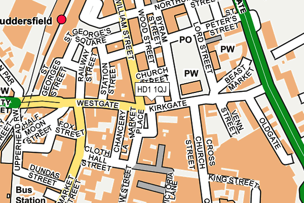 HD1 1QJ map - OS OpenMap – Local (Ordnance Survey) HD1 1QJ map - OS OpenMap – Local (Ordnance Survey)