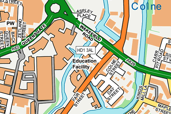 HD1 3AL map - OS OpenMap – Local (Ordnance Survey) HD1 3AL map - OS OpenMap – Local (Ordnance Survey)