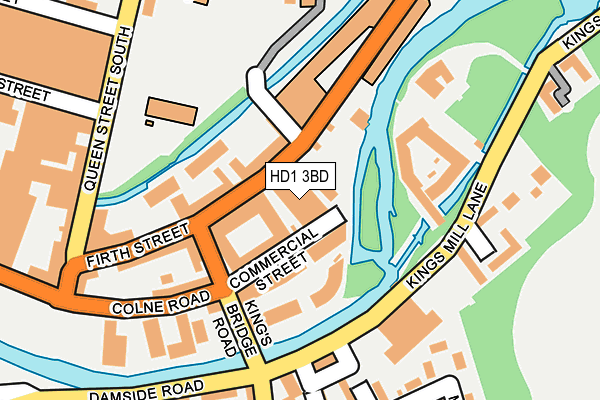 HD1 3BD map - OS OpenMap – Local (Ordnance Survey) HD1 3BD map - OS OpenMap – Local (Ordnance Survey)
