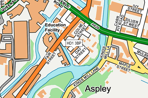 HD1 3BP map - OS OpenMap – Local (Ordnance Survey) HD1 3BP map - OS OpenMap – Local (Ordnance Survey)