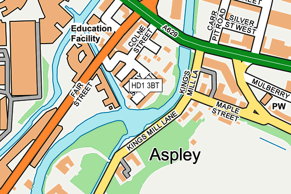 HD1 3BT map - OS OpenMap – Local (Ordnance Survey) HD1 3BT map - OS OpenMap – Local (Ordnance Survey)