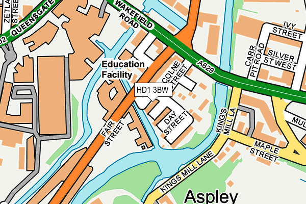 HD1 3BW map - OS OpenMap – Local (Ordnance Survey) HD1 3BW map - OS OpenMap – Local (Ordnance Survey)