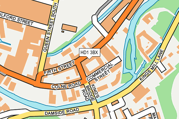 HD1 3BX map - OS OpenMap – Local (Ordnance Survey) HD1 3BX map - OS OpenMap – Local (Ordnance Survey)