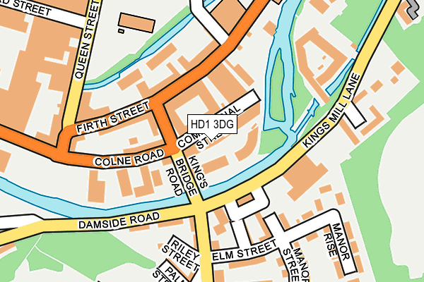 HD1 3DG map - OS OpenMap – Local (Ordnance Survey) HD1 3DG map - OS OpenMap – Local (Ordnance Survey)