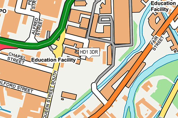 HD1 3DR map - OS OpenMap – Local (Ordnance Survey) HD1 3DR map - OS OpenMap – Local (Ordnance Survey)