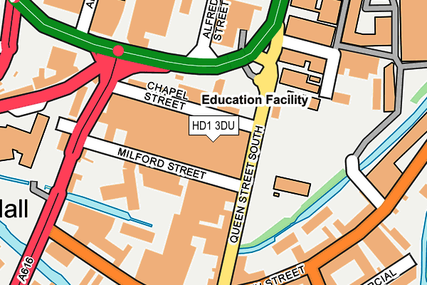 HD1 3DU map - OS OpenMap – Local (Ordnance Survey) HD1 3DU map - OS OpenMap – Local (Ordnance Survey)