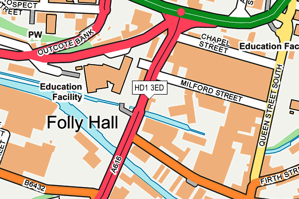 HD1 3ED map - OS OpenMap – Local (Ordnance Survey) HD1 3ED map - OS OpenMap – Local (Ordnance Survey)