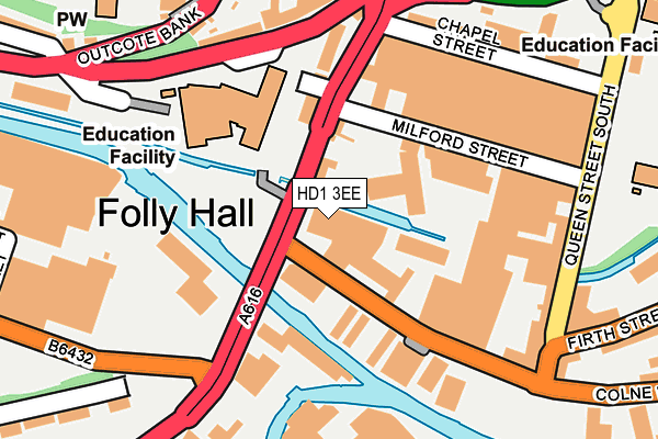 HD1 3EE map - OS OpenMap – Local (Ordnance Survey) HD1 3EE map - OS OpenMap – Local (Ordnance Survey)