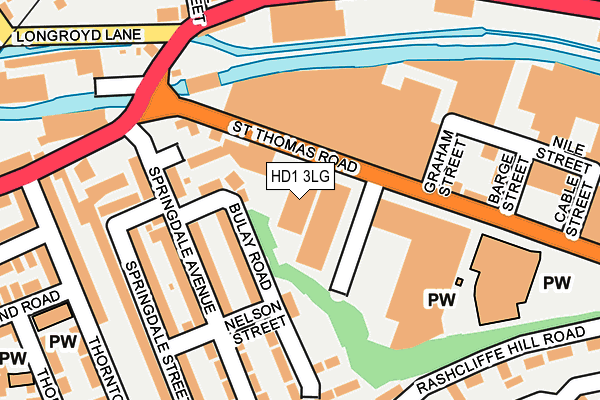 HD1 3LG map - OS OpenMap – Local (Ordnance Survey) HD1 3LG map - OS OpenMap – Local (Ordnance Survey)