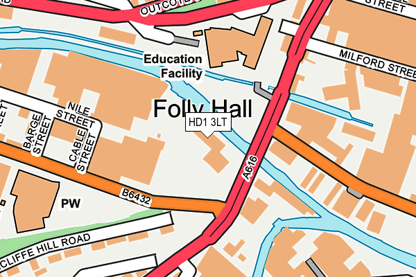 HD1 3LT map - OS OpenMap – Local (Ordnance Survey) HD1 3LT map - OS OpenMap – Local (Ordnance Survey)
