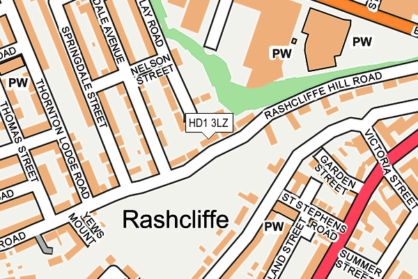 HD1 3LZ map - OS OpenMap – Local (Ordnance Survey) HD1 3LZ map - OS OpenMap – Local (Ordnance Survey)