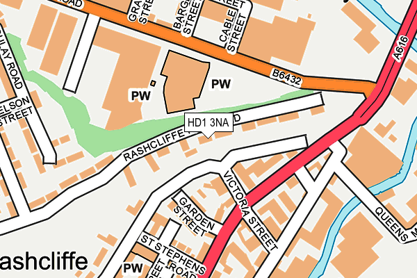 HD1 3NA map - OS OpenMap – Local (Ordnance Survey) HD1 3NA map - OS OpenMap – Local (Ordnance Survey)