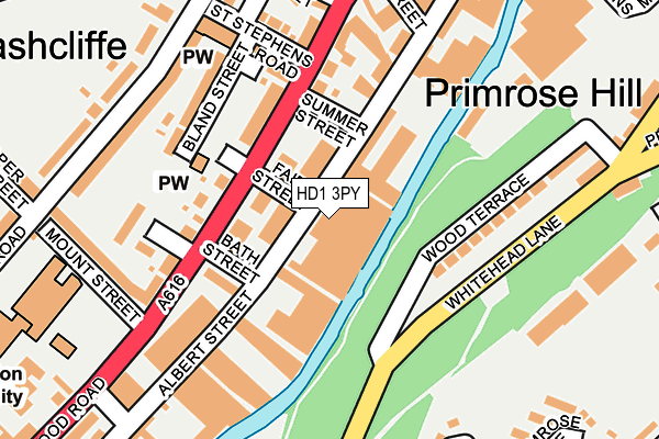 HD1 3PY map - OS OpenMap – Local (Ordnance Survey) HD1 3PY map - OS OpenMap – Local (Ordnance Survey)