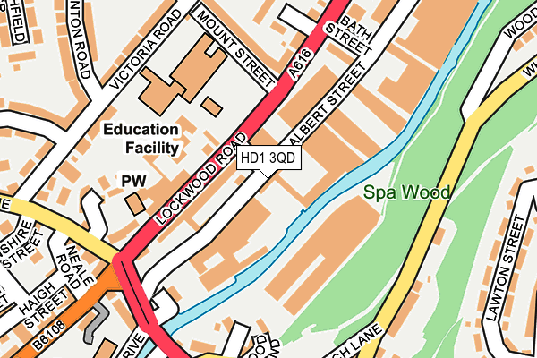 HD1 3QD map - OS OpenMap – Local (Ordnance Survey) HD1 3QD map - OS OpenMap – Local (Ordnance Survey)