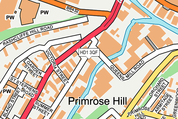 HD1 3QF map - OS OpenMap – Local (Ordnance Survey) HD1 3QF map - OS OpenMap – Local (Ordnance Survey)