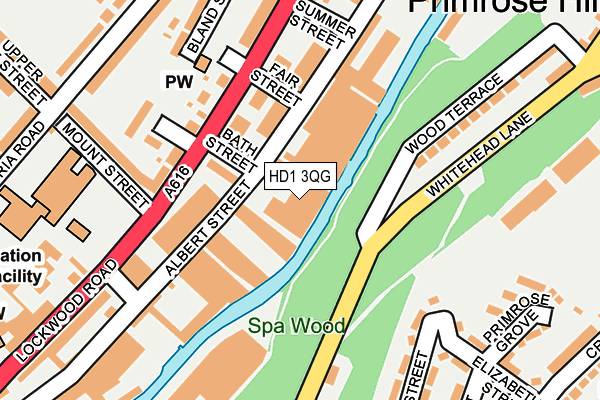 HD1 3QG map - OS OpenMap – Local (Ordnance Survey) HD1 3QG map - OS OpenMap – Local (Ordnance Survey)