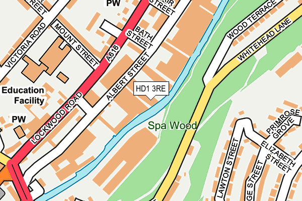 HD1 3RE map - OS OpenMap – Local (Ordnance Survey) HD1 3RE map - OS OpenMap – Local (Ordnance Survey)