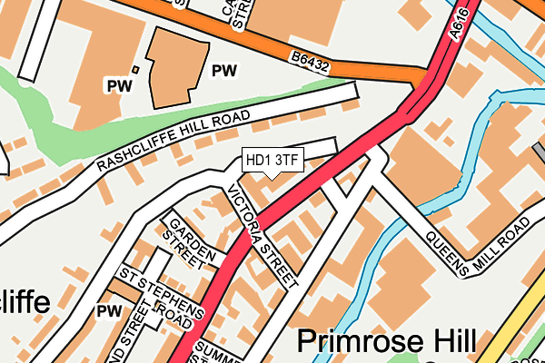 HD1 3TF map - OS OpenMap – Local (Ordnance Survey)