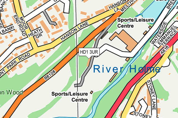 HD1 3UR map - OS OpenMap – Local (Ordnance Survey) HD1 3UR map - OS OpenMap – Local (Ordnance Survey)