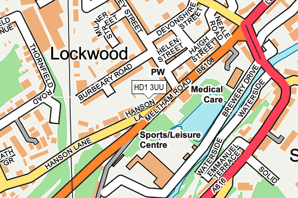HD1 3UU map - OS OpenMap – Local (Ordnance Survey) HD1 3UU map - OS OpenMap – Local (Ordnance Survey)
