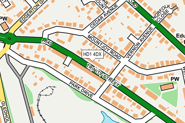 HD1 4DX map - OS OpenMap – Local (Ordnance Survey) HD1 4DX map - OS OpenMap – Local (Ordnance Survey)