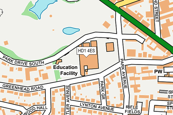 HD1 4ES map - OS OpenMap – Local (Ordnance Survey) HD1 4ES map - OS OpenMap – Local (Ordnance Survey)