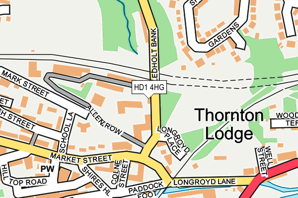 HD1 4HG map - OS OpenMap – Local (Ordnance Survey) HD1 4HG map - OS OpenMap – Local (Ordnance Survey)