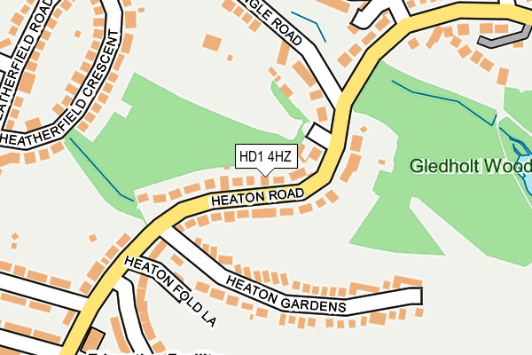 HD1 4HZ map - OS OpenMap – Local (Ordnance Survey) HD1 4HZ map - OS OpenMap – Local (Ordnance Survey)