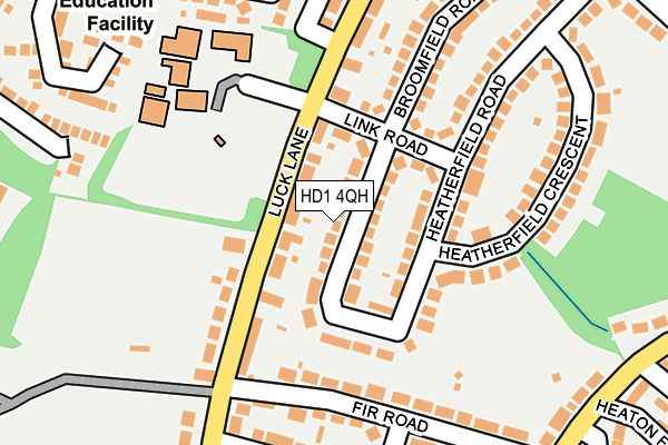 HD1 4QH map - OS OpenMap – Local (Ordnance Survey) HD1 4QH map - OS OpenMap – Local (Ordnance Survey)