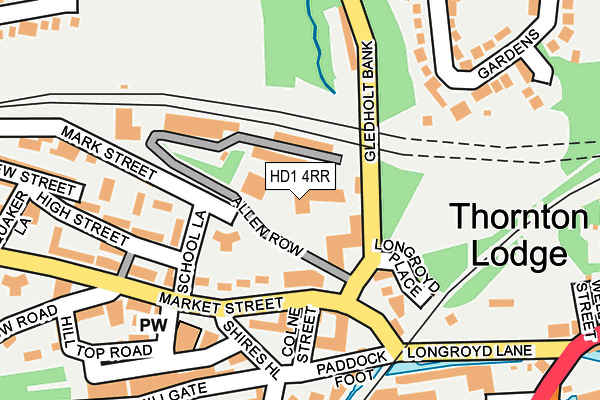 HD1 4RR map - OS OpenMap – Local (Ordnance Survey) HD1 4RR map - OS OpenMap – Local (Ordnance Survey)